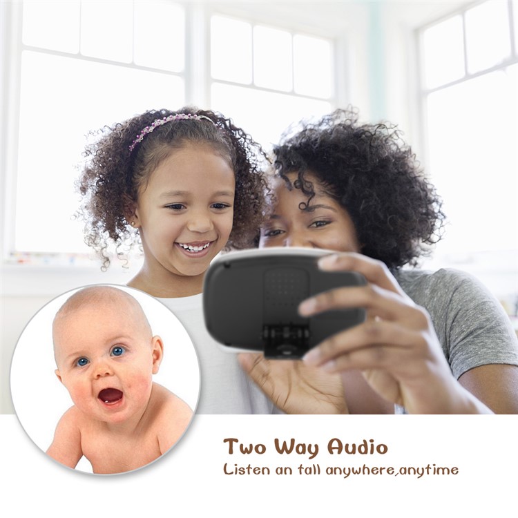 2.4-inch TFT LCD Wireless Digital Video Baby Monitor with Night Vision and Two Way Talk - EU Plug-4