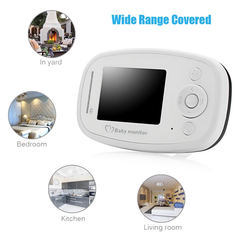 2.4-inch TFT LCD Wireless Digital Video Baby Monitor with Night Vision and Two Way Talk - EU Plug-9