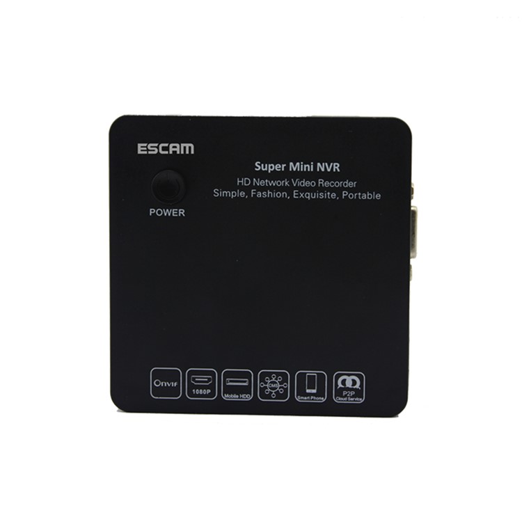 ESCAM K108 ONVIF 8 Channel 1080P/720P Mini Portable Network Video Recorder NVR - EU Plug-1