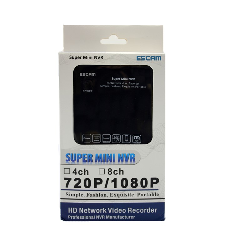 ESCAM K108 ONVIF 8 Channel 1080P/720P Mini Portable Network Video Recorder NVR - EU Plug-7