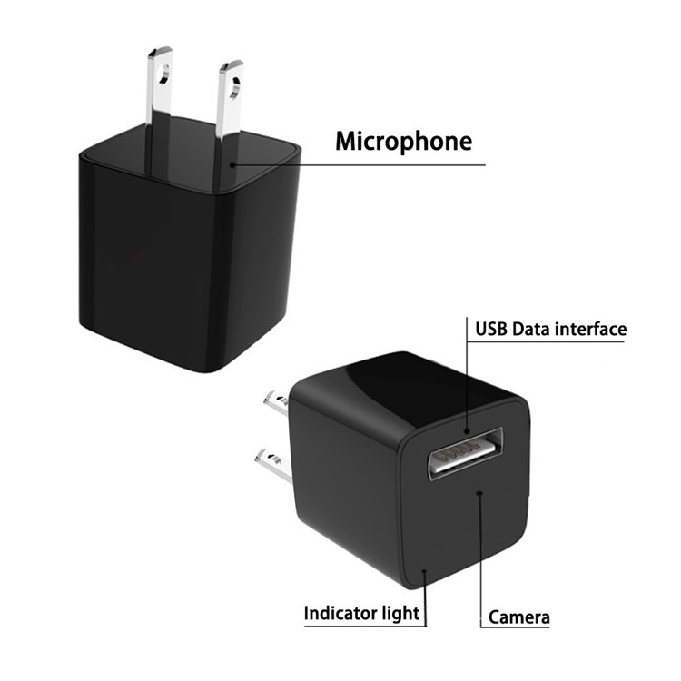 32G 1080P Mini Hidden Camera USB Wall Charger Adapter with Motion Detection and Loop Recording - EU Plug-2
