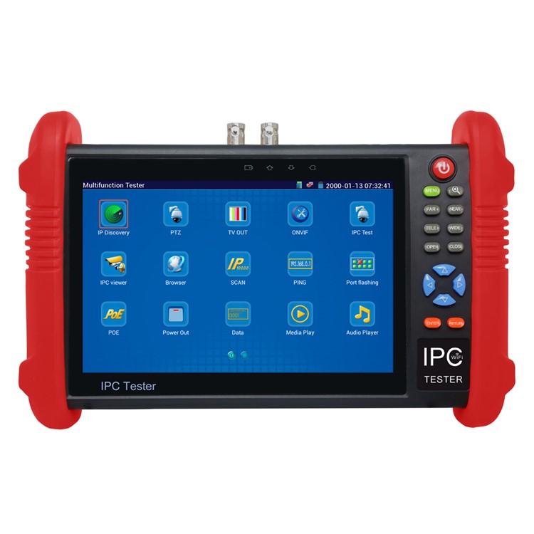 7.0-inch TFT LCD CCTV IPC + 2A Power Bank + Analog Camera Tester Support PTZ Control POE WiFi ONVIF (IPC-9800) - EU Plug-1
