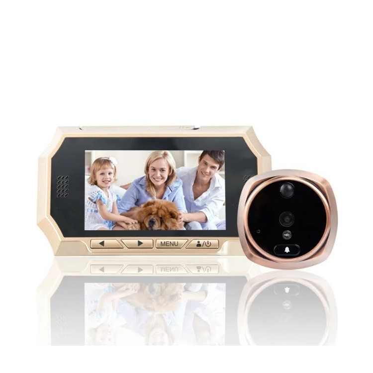 4.3-inch TFT Digital Door Peephole Viewer Camera Night Vision Function (516A) - EU Plug-1