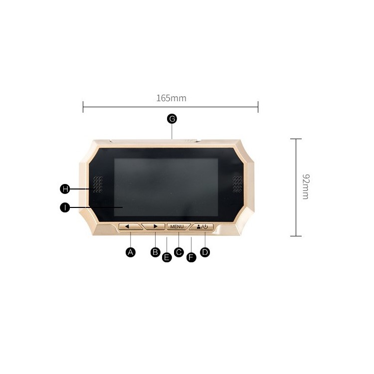 4.3-inch TFT Digital Door Peephole Viewer Camera Night Vision Function (516A) - EU Plug-13