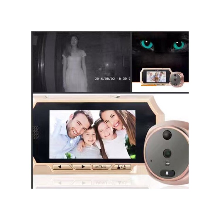 4.3-inch TFT Digital Door Peephole Viewer Camera Night Vision Function (516A) - EU Plug-5