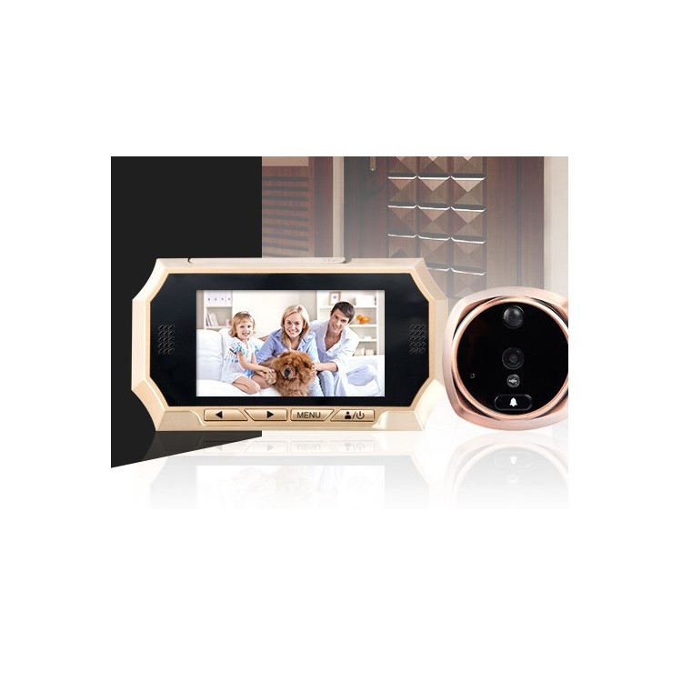 4.3-inch TFT Digital Door Peephole Viewer Camera Night Vision Function (516A) - EU Plug-6