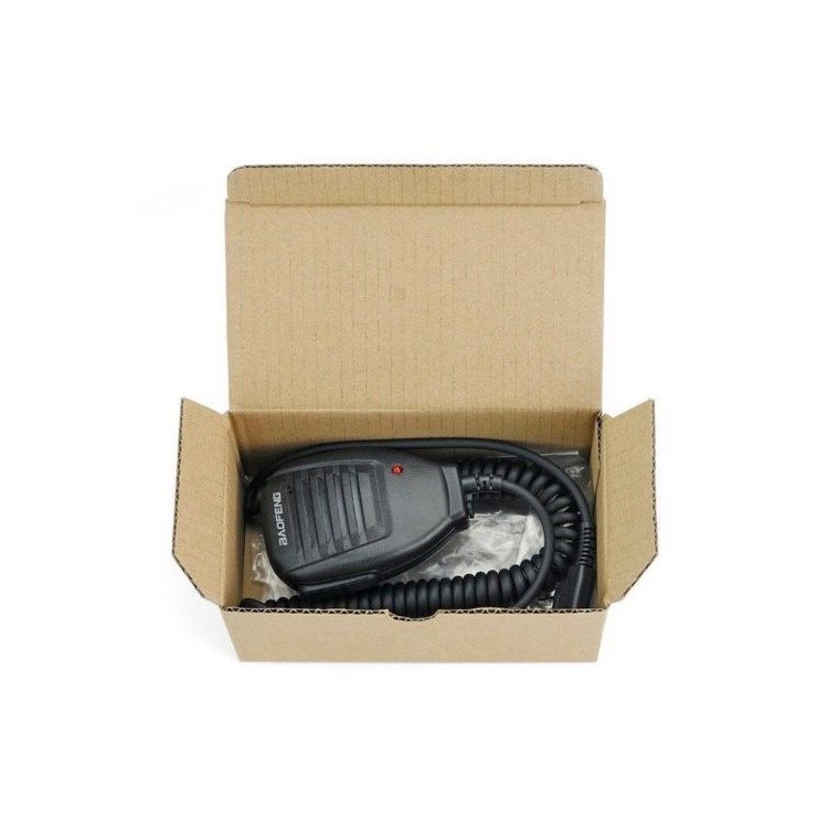 Original Baofeng Two-way Radio Speaker Mic - Black-8