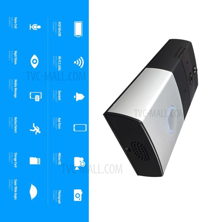 WiFi Video Doorbell Outdoor Battery PIR Night Vision Wireless Door Intercom Built-in 8G TF Card-9