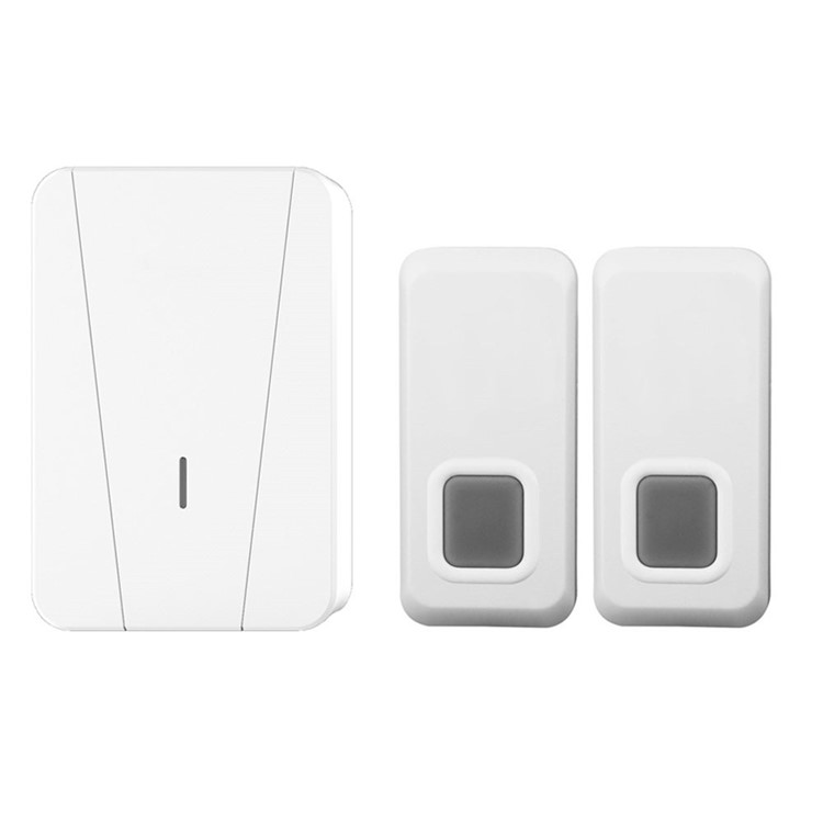 N18-W Wireless Doorbell System 2 x Transmitters + 1 x Receiver - White / EU Plug-1