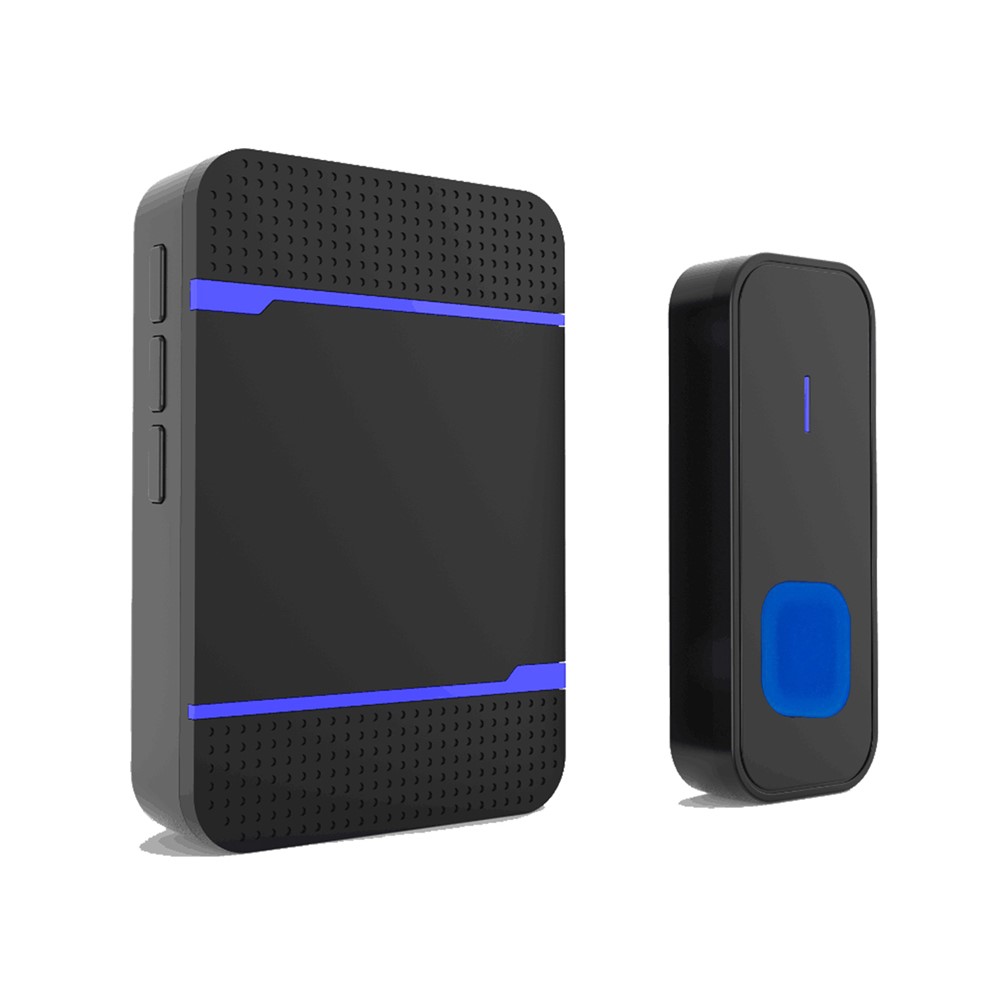 N15K-B IP55 Waterproof Wireless Doorbell System 2 x Transmitters + 1 x Receiver - Black / EU Plug-2