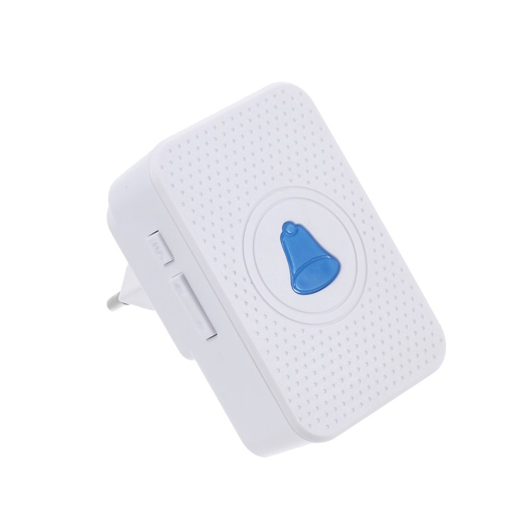 N618 Mini Plug-in Wireless Doorbell Kit 1 Transmitter + 1 Receiver 300m Range 55 Chimes - White / EU Plug-1