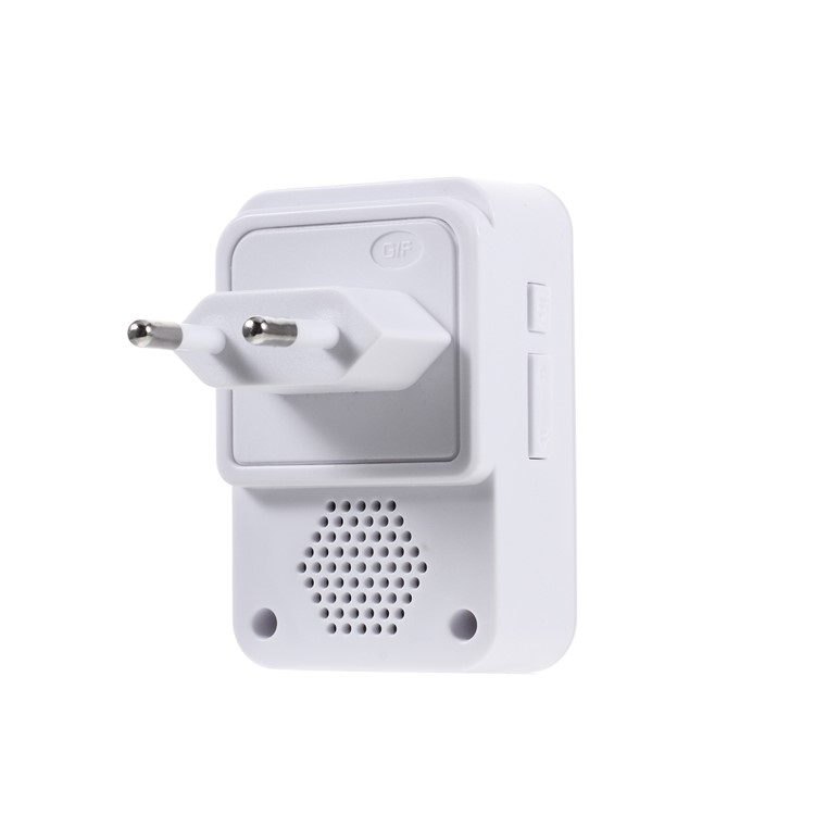 N618 Mini Plug-in Wireless Doorbell Kit 1 Transmitter + 1 Receiver 300m Range 55 Chimes - White / EU Plug-3
