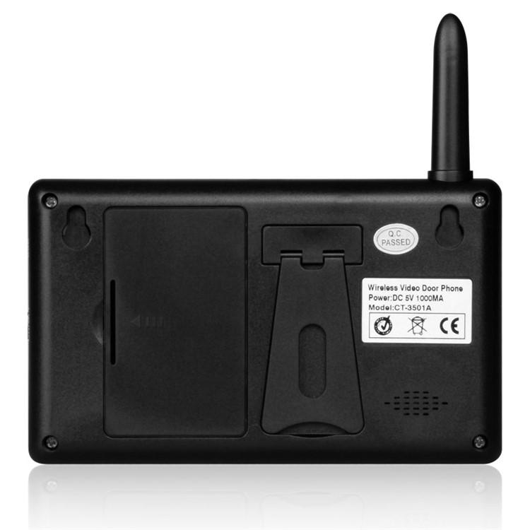 3.5'' TFT Color Display Wireless Video Intercom Doorbell Door Phone Intercom System 1 Camera 1 Monitor (SY3501A11) - EU Plug-7