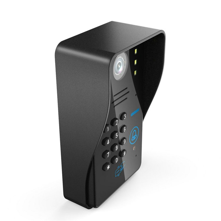 7.0-inch Wired Video Intercom Door Phone System Doorbell 1 Camera 1 Monitor Support Keypad Password RFID Card Remote Unlock (SY811WMJIDS11) - EU Plug-10