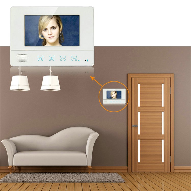 7.0-inch Wired Video Intercom Door Phone System Doorbell 1 Camera 1 Monitor Support Keypad Password RFID Card Remote Unlock (SY811WMJIDS11) - EU Plug-15