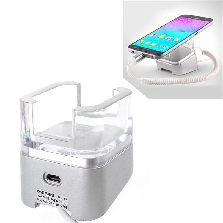 HUAWEI Anti Theft Security Spring Wire Smartphone Display Mount Stand Holder with Charging Function - US Plug-1