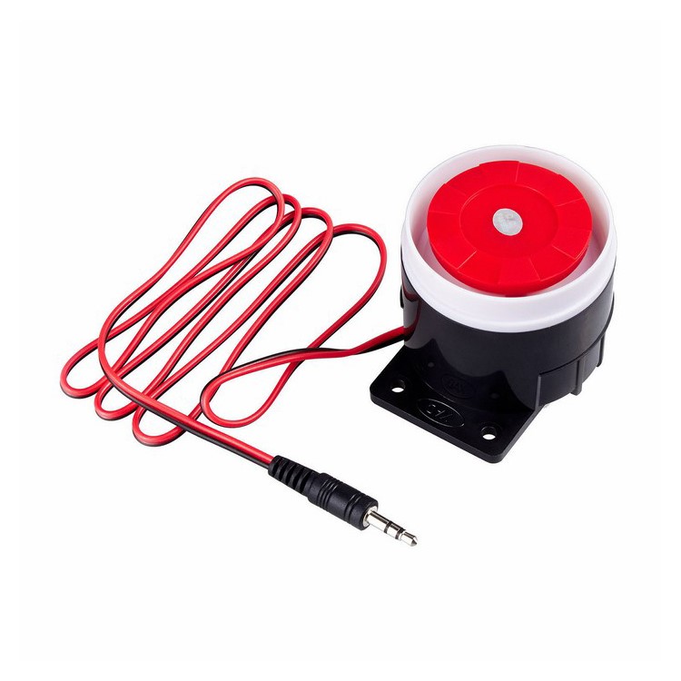 Household Guard Against Theft Alarm High-pitched Horn Wired Siren 120db - Red / White / Black-1