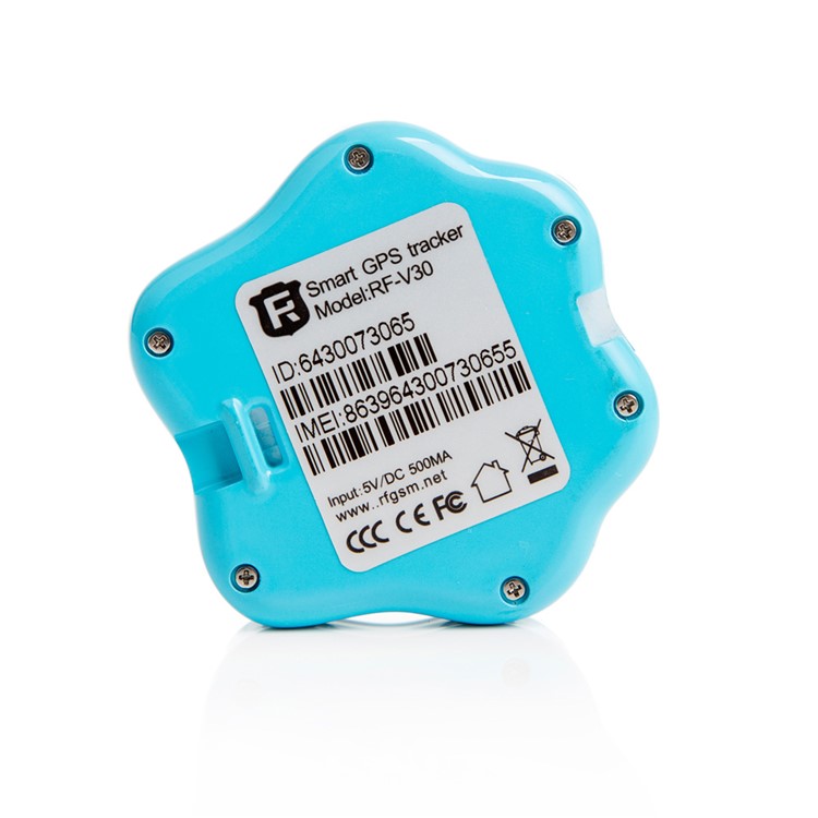 REACHFAR RF-V32 Mini Waterproof WiFi Smart GPS GSM Pet Tracker - Blue / Small Size-2