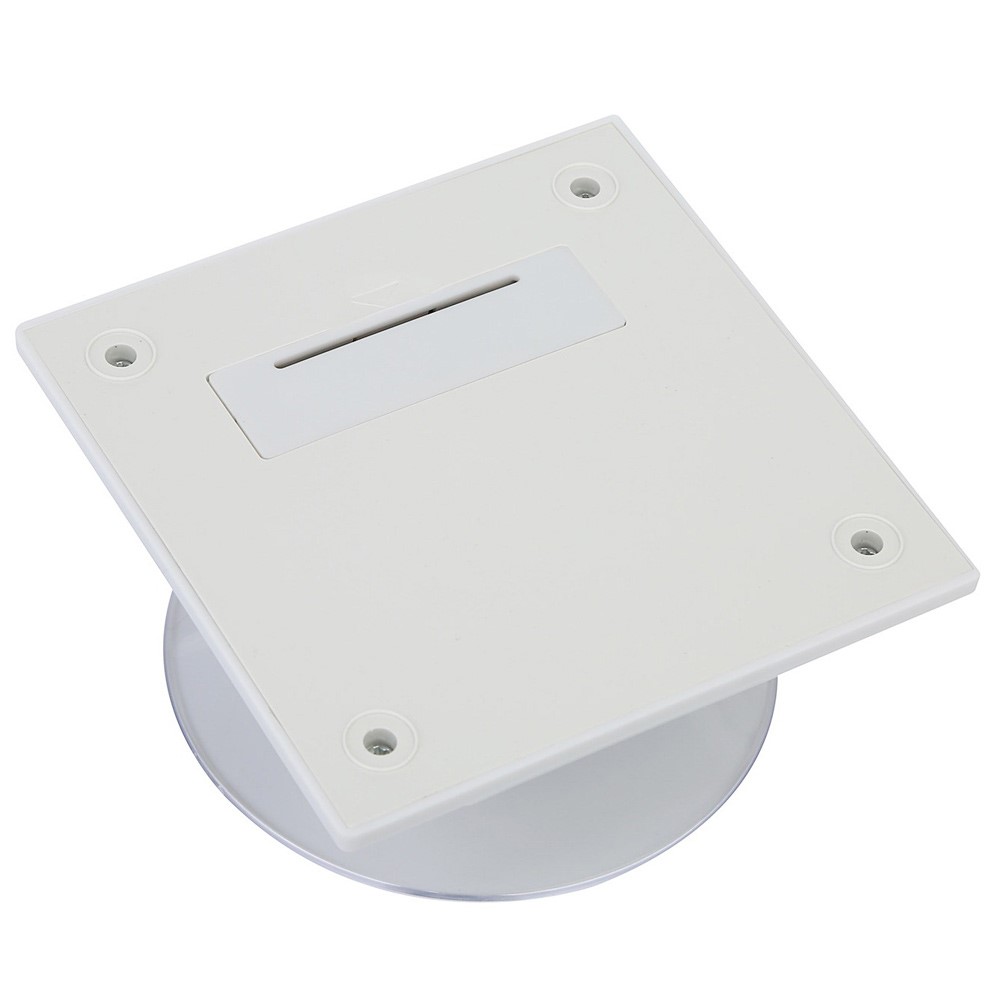 Solar & Battery Powered Display Stand 360-Degree Rotary Turn Table - White-2