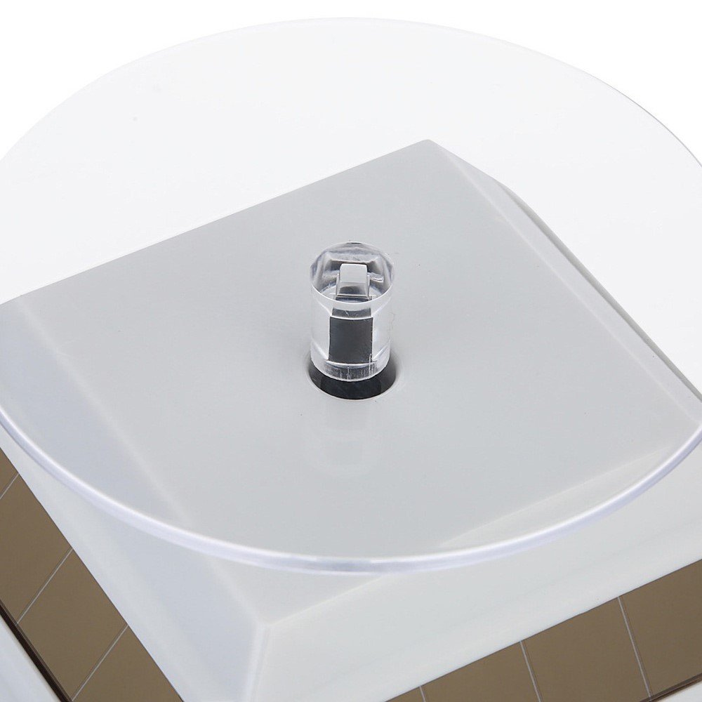 Solar & Battery Powered Display Stand 360-Degree Rotary Turn Table - White-5
