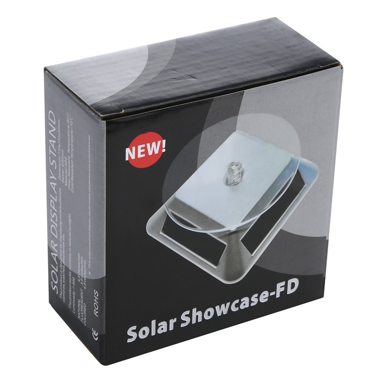 Solar Powered Rechargeable Rotating Display Stand for Jewelery Diamante Mobile Phone (ZTY-004) - White-7