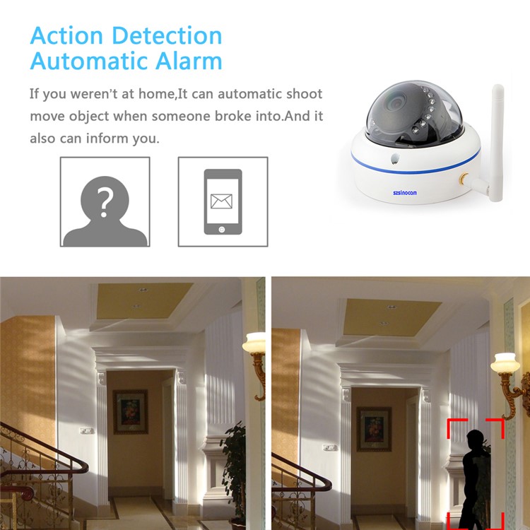 SZSINOCAM 4CH 720P 2.4G Completo WiFi NVR Kits con 15M IR Distancia Apoyo P2P APP (SN-NVK-4006W10)-UE Plug-12