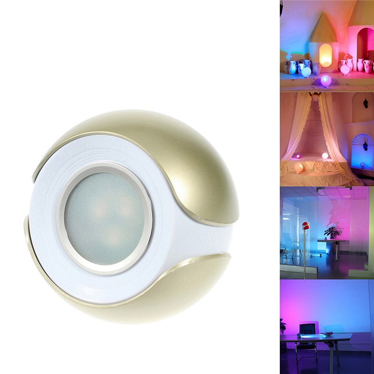 256 Colors Colorful LED Mood Lighting Living Lamp with Remote Control - Gold Color / EU Plug-1