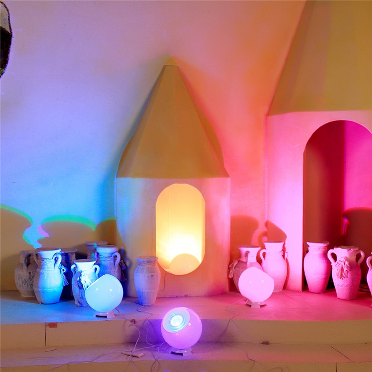 256 Colors Colorful LED Mood Lighting Living Lamp with Remote Control - Gold Color / EU Plug-10