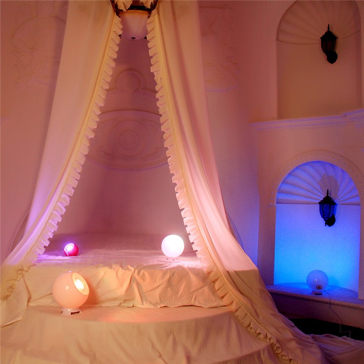 256 Colors Colorful LED Mood Lighting Living Lamp with Remote Control - Gold Color / EU Plug-9