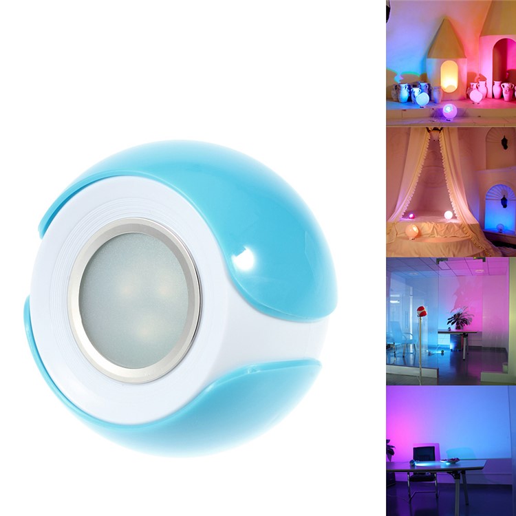 256 Colors Colorful LED Mood Lighting Living Lamp with Remote Control - Blue / US Plug-1