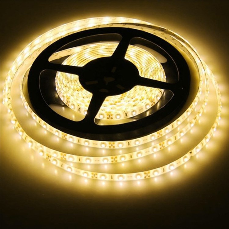 JIAWEN 5M 25W 12V 300-LED 3528 SMD LED Flexible Light Strip IP65 Waterproof - Warm White-2
