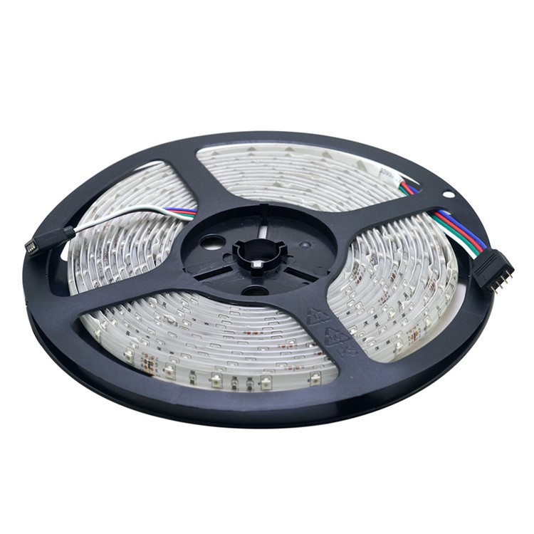 JIAWEN Waterproof 5M 300 x 3528 SMD RGB LED Flexible Strip Light with 24 Key Remote Controller and 2A Power Supply Adapter - EU Plug-2