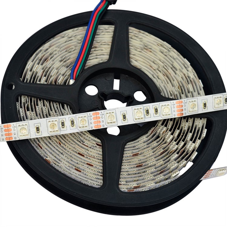 JIAWEN 5M 300 x 5050 SMD RGB LED tira flexível com controlador remoto de 24 teclas-3