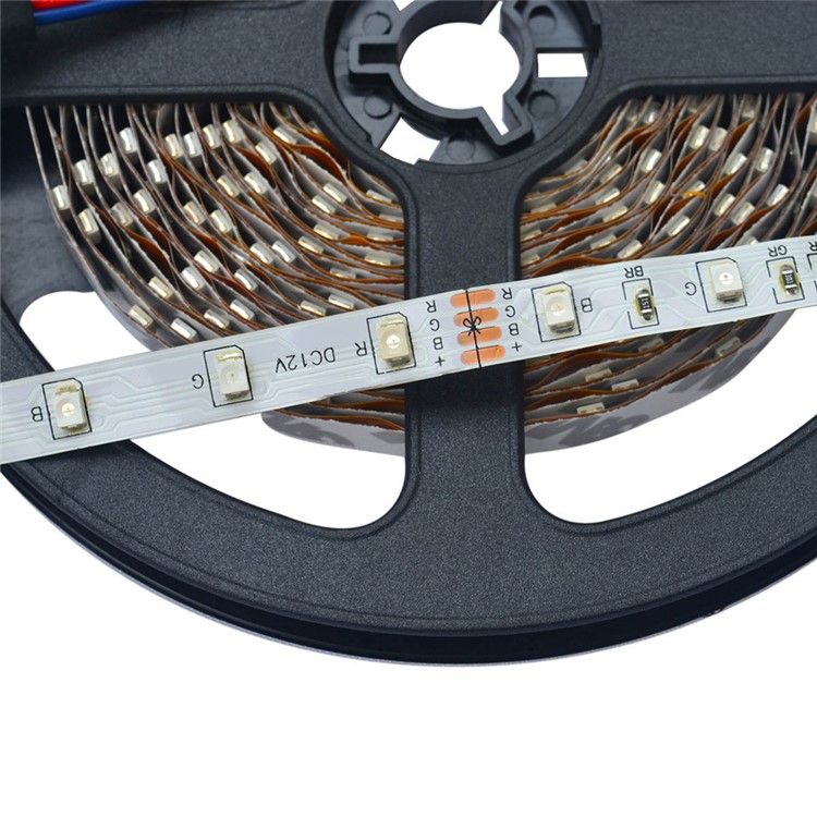 JIAWEN 5 m 25 w 300x3528 SMD RGB LED Light Strip flexible avec télécommande 24 touches et 2 a adaptateur secteur - US bouchon-3