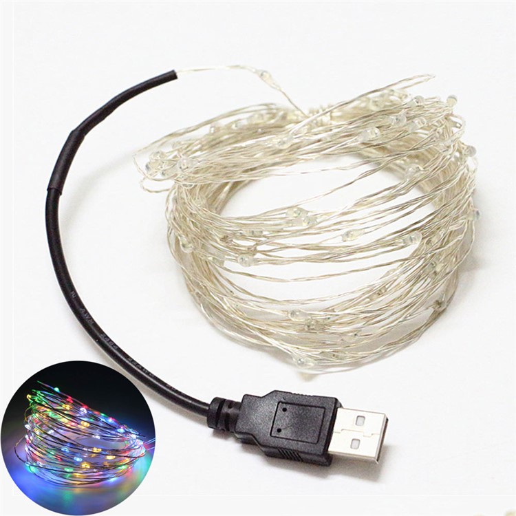 YK0434 USB 10M USB Four Colors Waterproof Decoration String Light-1