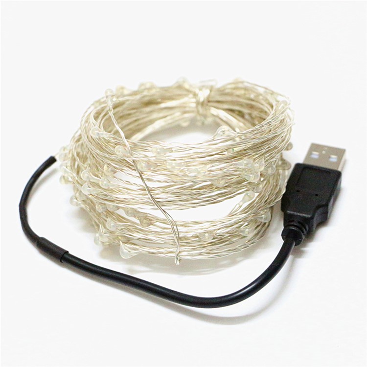 YK0434 USB 10M USB Four Colors Waterproof Decoration String Light-3