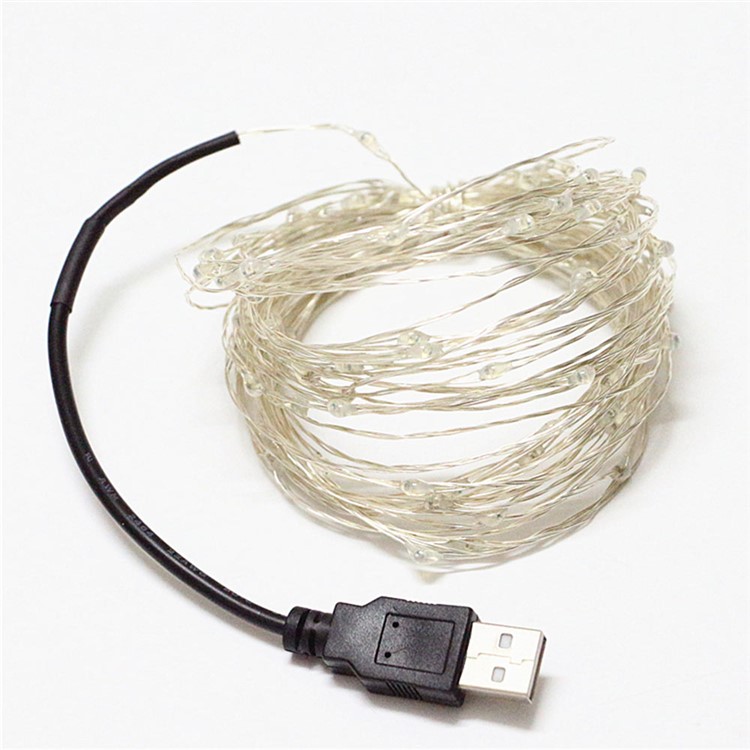 YK0434 USB 10M USB Four Colors Waterproof Decoration String Light-4