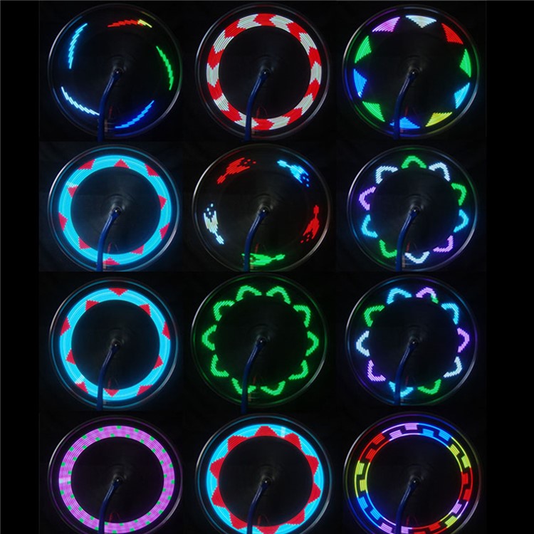 YOUOKLIGHT YK1509 14-LED Motorcycle Bike Wheel Signal Light 30 Changes - Black-7