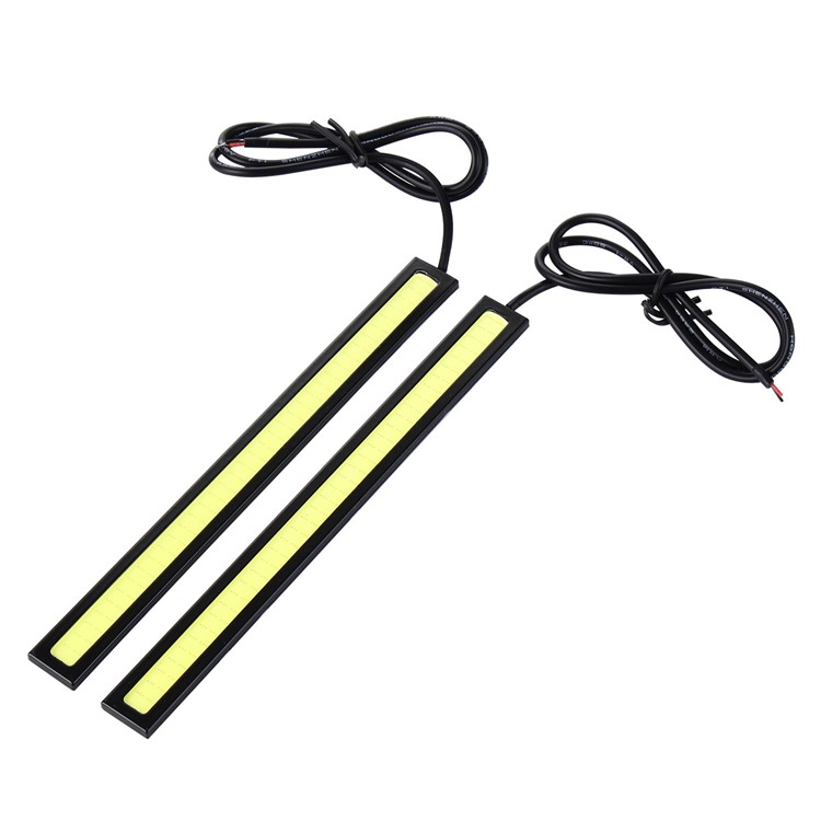 One Pair YouOKLight YK1494 DIY Waterproof 6W COB LED Daytime Running Light for Car - Black + Yellow (1PCS)-2