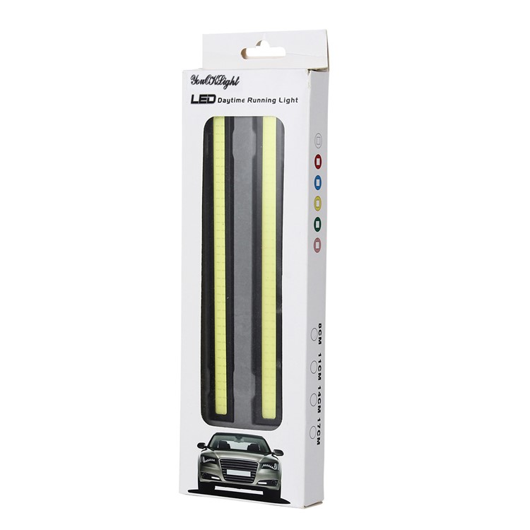 One Pair YouOKLight YK1494 DIY Waterproof 6W COB LED Daytime Running Light for Car - Black + Yellow (1PCS)-4
