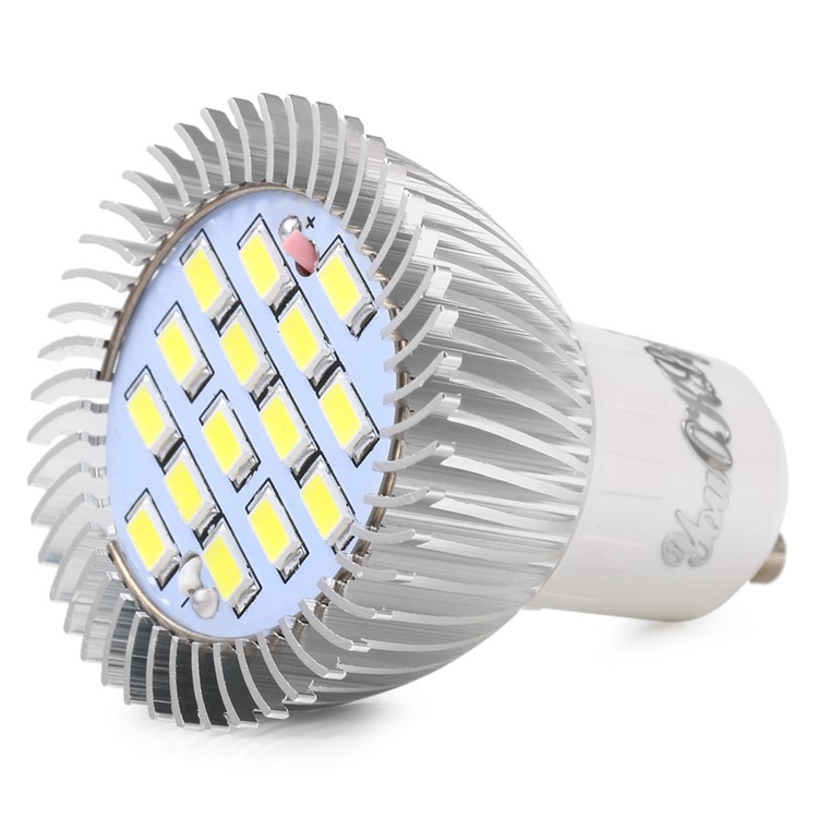 6PCS YK1629 Cool White GU10 7.5W LED Spotlight Bulb 720lm 15-SMD - Cool White-3