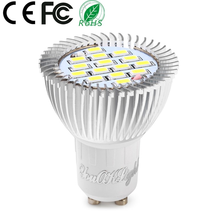 6PCS YK1629 Cool White GU10 7.5W LED Spotlight Bulb 720lm 15-SMD - Cool White-4