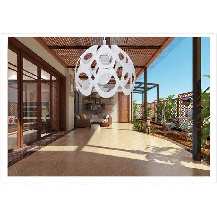 YouOKLight YK2407 E27 White Round Shaped Chandeliers Lampshade Iron Lamp Shade (No light source) - White-8