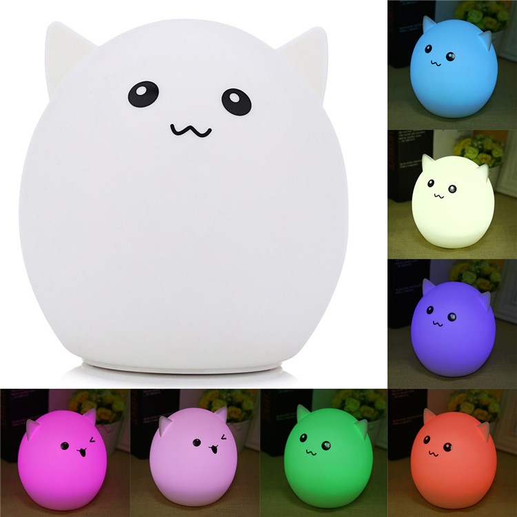 YouOKLight YK2229 DC5V Colorful Cartoon Silicone Gel LED Night Light - White Cute Pig-1