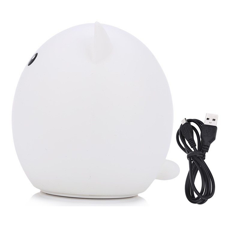YouOKLight YK2229 DC5V Colorful Cartoon Silicone Gel LED Night Light - White Cute Pig-4