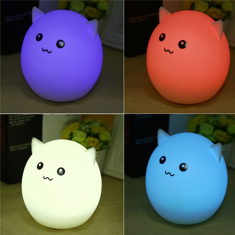 YouOKLight YK2229 DC5V Colorful Cartoon Silicone Gel LED Night Light - White Cute Pig-5