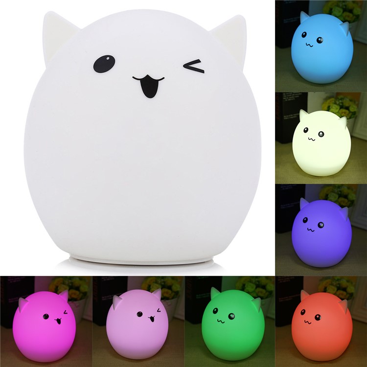 YouOKLight YK2229 DC5V Cute Colorful Cartoon Silicone Gel LED Night Light - Elf Pig-1