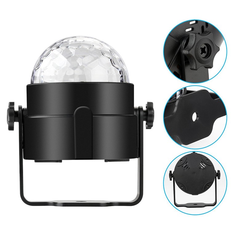 YOUOKLIGHT YK2278 3W 3-LED Stage Magic UV Light Sound Active LED Rotating Magic Ball Light - EU Plug-10