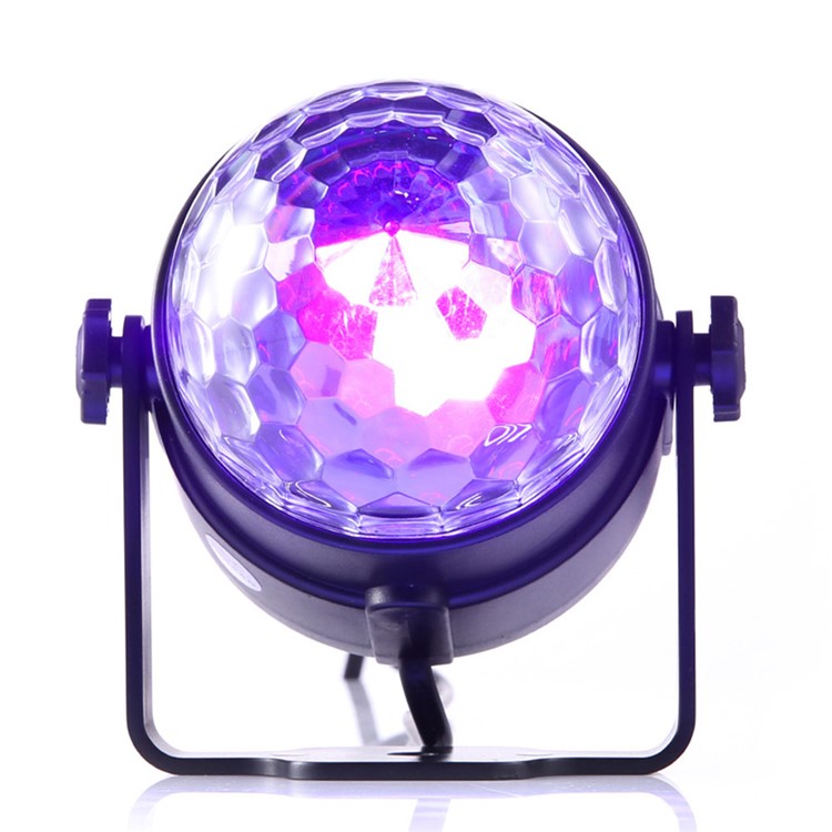 YOUOKLIGHT YK2278 3W 3-LED Stage Magic UV Light Sound Active LED Rotating Magic Ball Light - EU Plug-14