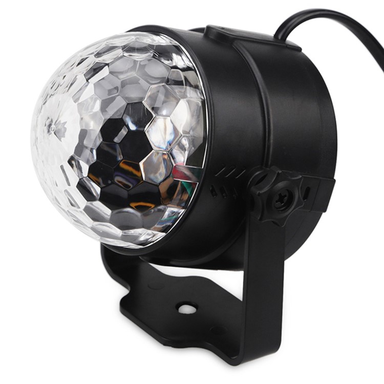YOUOKLIGHT YK2278 3W 3-LED Stage Magic UV Light Sound Active LED Rotating Magic Ball Light - EU Plug-2